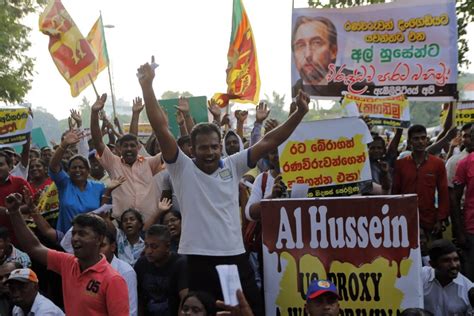 Sri Lankan Nationalists Protest Un Rights Chiefs War Crimes Visit