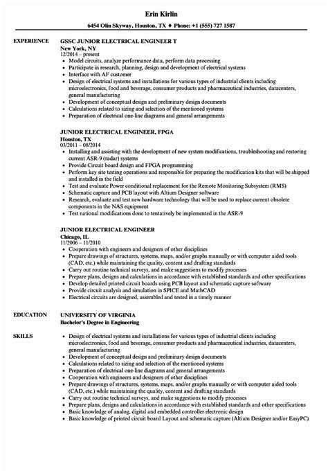 First class honours in electrical engineering, with signal processing and digital hardware design phd scholarship in engineering education, focusing interested applicants please email dr shaghik atakaramians, s.atakaramians@unsw.edu.au your cv and contact information of three references. Electrical Engineer Resume Sample Inspirational Junior Electrical Engineer Resume Samples in ...