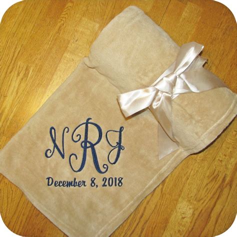 Personalized Wedding Blanket Monogrammed Wedding Ts Etsy
