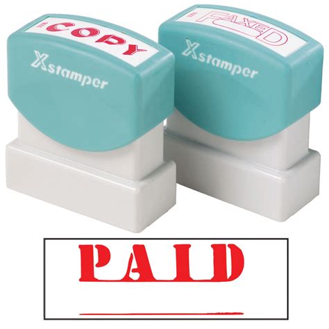 Xstamper Stamp Cx Bn 1221 Paid Red