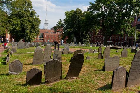 Copps Hill Burying Ground Boston Usa Establishment Area
