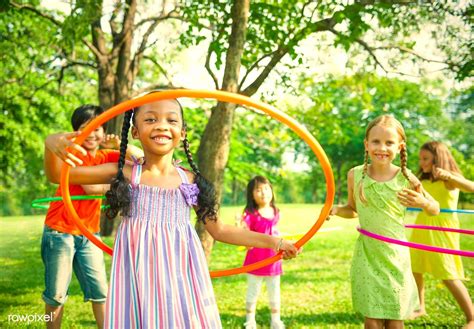 Cute Diverse Kids Playing In The Park Premium Image By