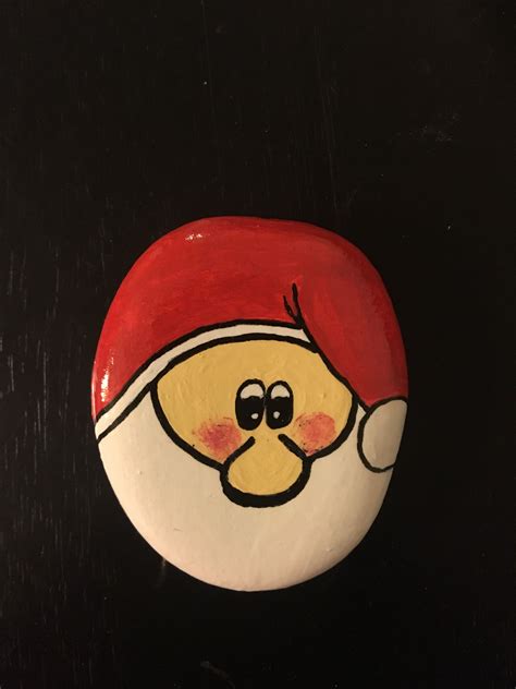 Santa Claus Painted Rock Painted Rocks Rock Painting Art Christmas