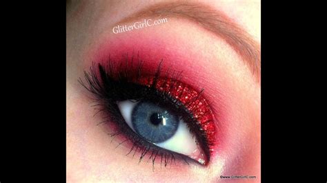 You may thank us later! Red, Glittery Christmas Look - Makeup Tutorial - YouTube