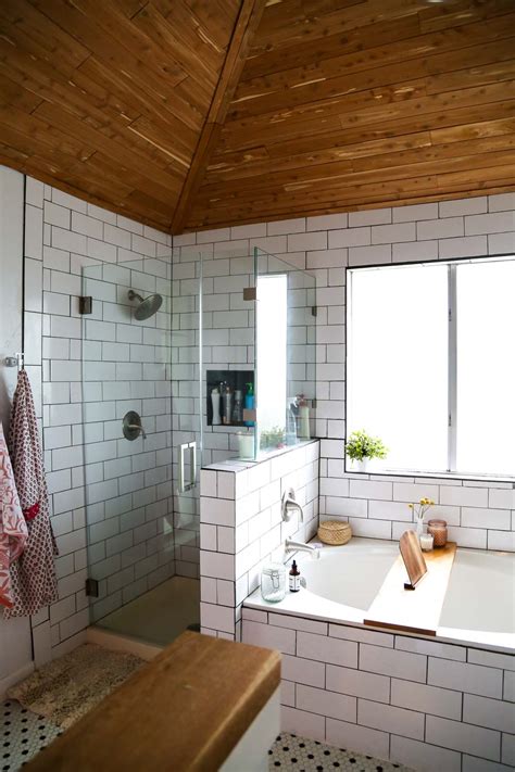 Bathrooms a room containing a bath or shower and typically also a washbasin and a toilet. Before & After: A Master Bath Gets a Bright Makeover in ...
