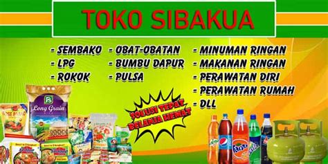 Contoh Spanduk Warung Sembako Gratis SIBAKUA