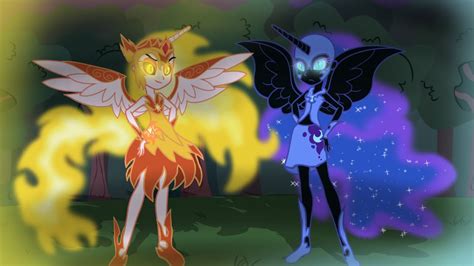 Nightmare Moon And Daybreaker In Equestria Girlsspeed Paint Youtube