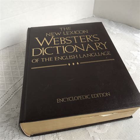 The New Lexicon Websters Dictionary Of The English Etsy Hardcover