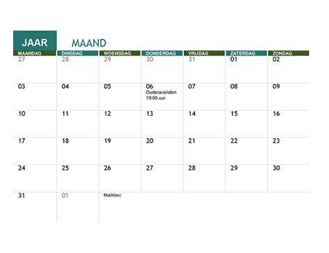 Download & print de agenda die bij je stijl past. Onderwijskalender