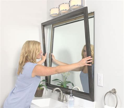 Mirror Mirror Stuck On The Wall Add A Frame To An On The Wall Plate Glass Mirror In