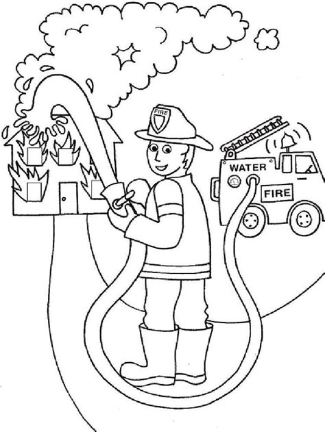 Firefighter Coloring Pages Free Printable Firefighter Coloring Pages