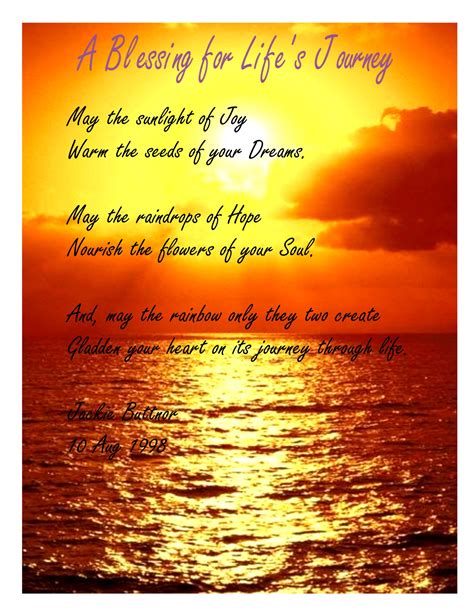 The Sun Setting Over Water With A Poem Written On It