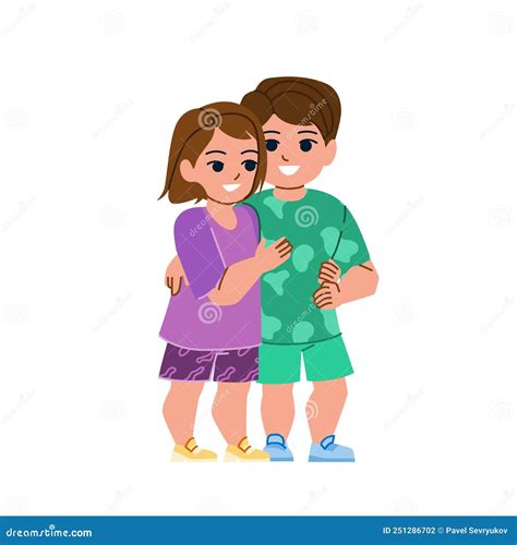 Brother And Sister Vector Stock Vector Illustration Of Beach 251286702