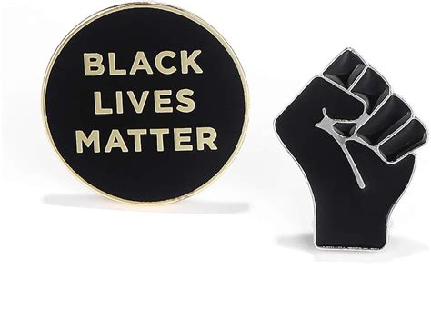 Black Lives Matter Enamel Pin Brooch Blm Lapel Pin Black