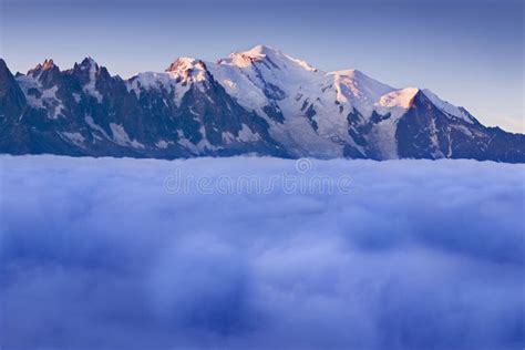 Astonishing View Of The Mont Blanc Mountain Range During The Summer