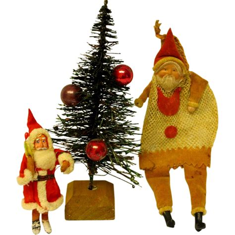 Vintage Santas and Tree | Vintage christmas, Vintage christmas images, Vintage santas