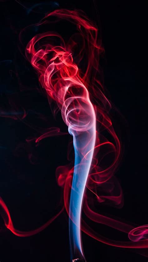 Colored Smoke Shroud Bunches Red Black Red And Black Iphone Hd