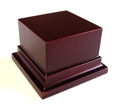Wooden Base Stand Square 6x6 Mahogany Woodenbases For Modeling Wood