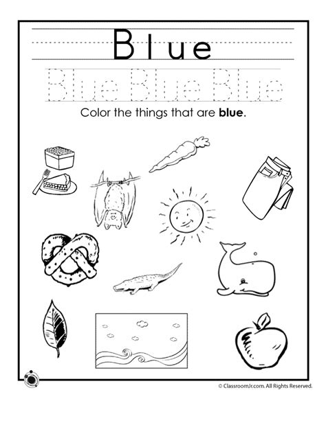 Blue Coloring Page For Preschool Image And Picture Coloring Home