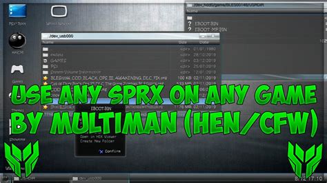 Ps3hencfw How To Install Any Sprx Menu On Any Game With Multiman