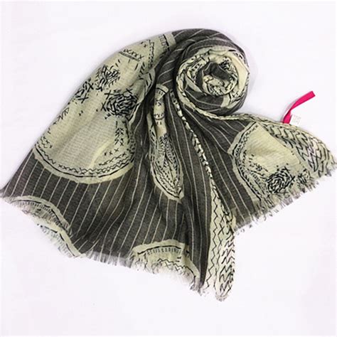 2016 Print A Great Many Skull Design Scarf Hijabs Muslim Gorgeous