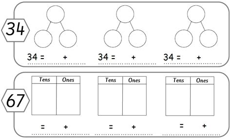 Showing Two Digit Numbers In Different Ways Worksheet