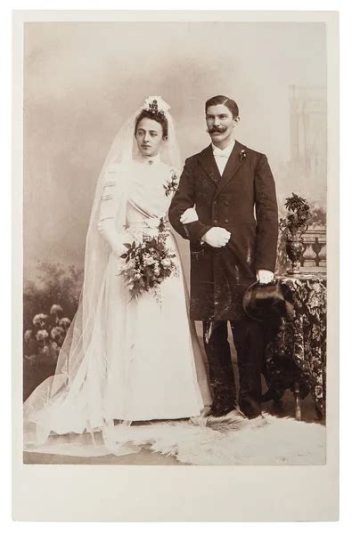 Pictures Antique Wedding Antique Wedding Photo Portrait Of Just Married Couple Stock