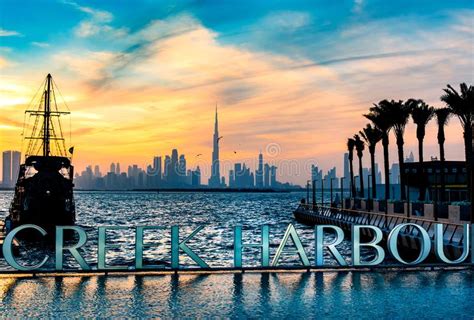 Dubai United Arab Emirates January 10 2019 Dubai Creek Harbor