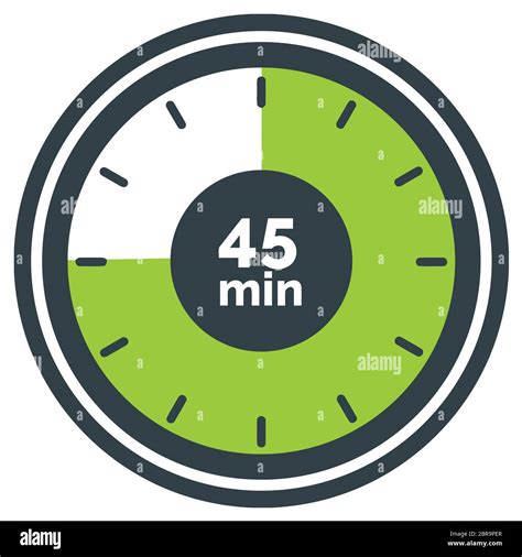 Countdown Timer Round 45 Min Circle Sport Illustration Stock Photo Alamy