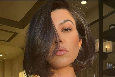 kourtney kardashian has a short new haircut and she s not quite sold on it yet ok magazine