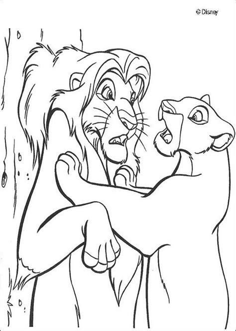Discover a kingdom of disney coloring pages, fun activities and videos for you to enjoy from hellokids. Lion King Coloring Pages Nala And Simba Az - Coloring Home