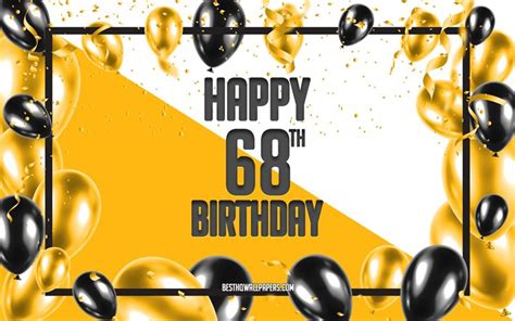 Скачать обои Happy 68th Birthday Birthday Balloons Background Happy