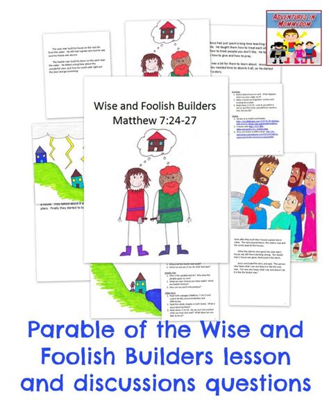 Parable Of The Wise And Foolish Builders Sunday School Lesson Wise