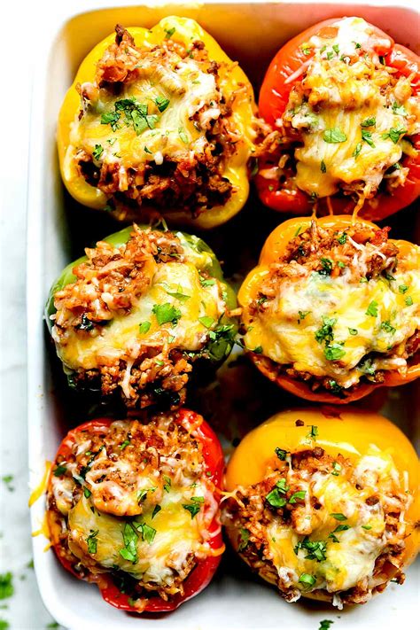 the best mexican stuffed peppers foodiecrush
