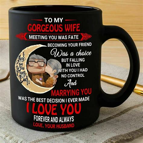 To My Gorgeous Wife Meeting You Was Fate Mug Carl And Ellie Etsy