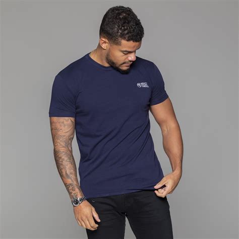Mens Slim Fit T Shirt Cotton Stretch Muscle Gym Casual Crew Neck Tee