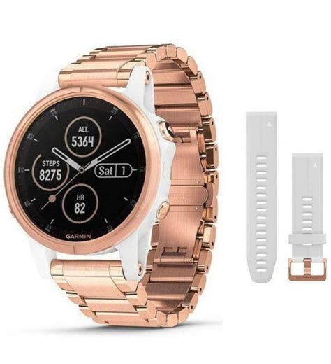 Garmin Fenix 5s Plus Smartwatch Watch Steel Gold Rose Sapphire 42mm 010 01987 11 753759206987