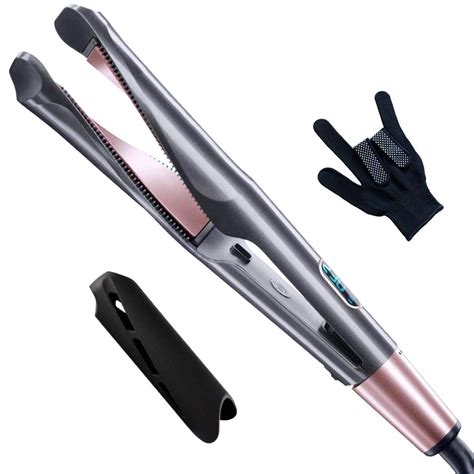 Hair Straightener Curling Iron 2 In 1 Tourmaline Ceramic Twisted Flat Iron For All Hair Types