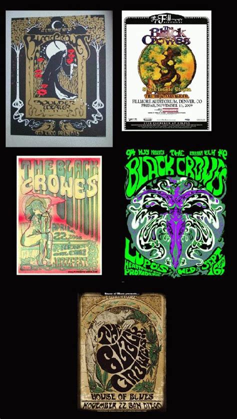 Black Crowes Concert Poster Lot X5 Boulder Fillmore Ebay