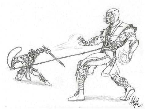 Some of the coloring page names are mortal kombat enjoy full size sub zero mortal kombat. Mortal Kombat Scorpion And Sub Zero Drawing - Drawing Art ...