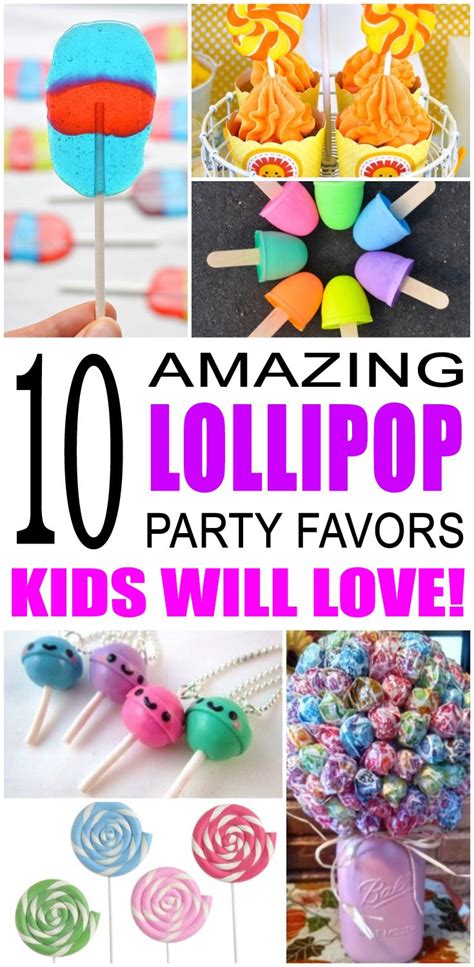 Lollipop Party Favor Ideas Kid Bam Lollipop Party Party Favors For