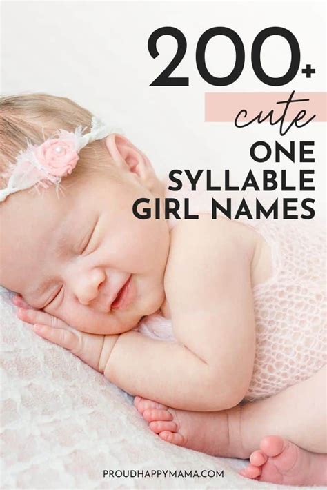 Looking For The Best One Syllable Girl Names For Your Baby Girl Then
