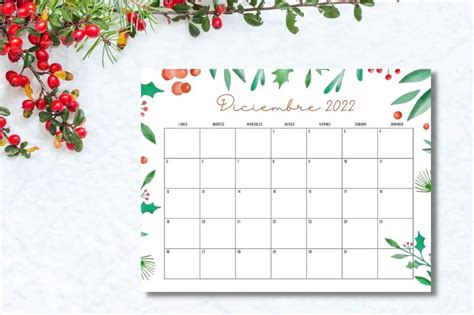 Calendarios De Diciembre 2022 Para Imprimir
