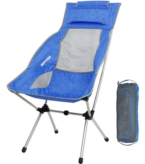 Galleon Lightweight Folding High Back Camping Chair With Headrest