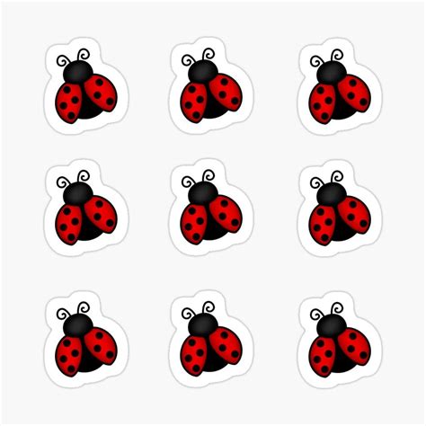 Lucky Ladybugs Stickers Pack Sticker By Drawingpurrr Stickers