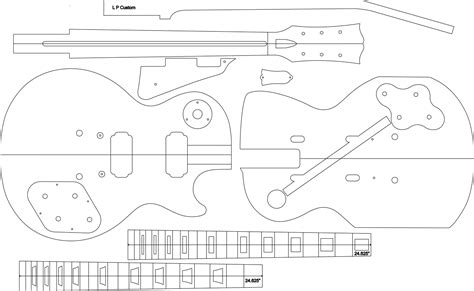 Full Size Printable Guitar Templates