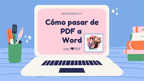 Cómo Pasar De Pdf A Word Con Ilovepdf Youtube