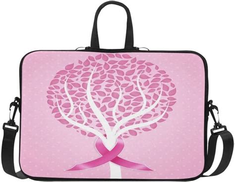 Breast Cancer Awareness Pink Ribbons Laptop Notebook Bag