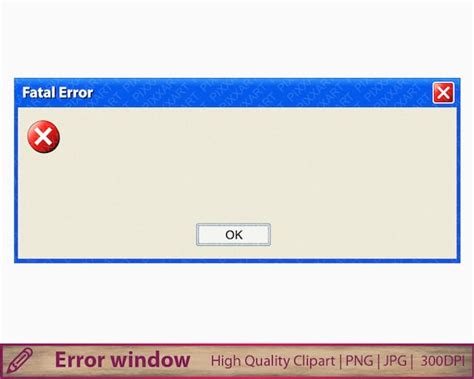 Error Window Clip Art Pop Up Message Clipart Computer Fatal Error