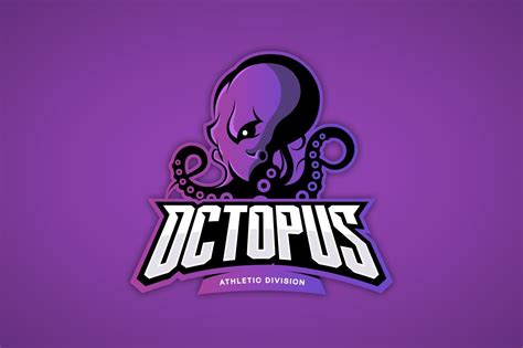 Octopus Mascot Sport Logo Design Custom Designed Illustrations ~ Creative Market